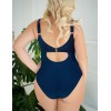 Синий слитный купальник Kris Line CALIFORNIA NAVY BLUE body soft full cup, Цвет: темно-синий, Размеры: 65HH, изображение 2