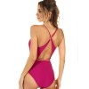 Слитный купальник с формованной чашкой Lilly FL142 фуксия, Цвет: фуксия, Размеры: 80B, изображение 2