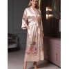 Длинный шелковый халат Mia-Amore ADAGIO 4539, Цвет: жемчужный, Размеры: 4XL/5XL