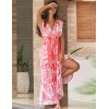 Длинное летнее платье Cosita Linda 25041C GLAMOROUS LEAVES, Цвет: розовый, Размеры: S, изображение 2