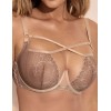 Мягкий бюстгальтер из сетки с вышивкой Kinga LATTE 1172-SC, Цвет: латте, Размеры: 75G