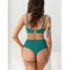 Плавки бразилиана высокие Kris Line TARIFA brasyliana high waist, Цвет: изумрудный, Размеры: L, изображение 4