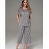 Комплект с укороченными брюками Mia-Amore DAMASK 5366, Цвет: серый, Размеры: S