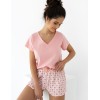 Хлопковая пижама с шортами Sensis NIKOLETA, Цвет: розовый, Размеры: L