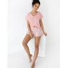 Хлопковая пижама с шортами Sensis NIKOLETA, Цвет: розовый, Размеры: L, изображение 3