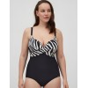 Закрытый купальник минимайзер Ysabel Mora ANTAO 83078, Цвет: черный/белый, Размеры: 80D