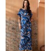 Длинная шёлковая туника Mia-Amore SAINT-TROPEZ 4604, Цвет: синий, Размеры: 2XL/3XL, изображение 3