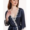 Атласный халат-кимоно Mia-Mella JULIA CHARME 8733 черника, Цвет: черника, Размеры: S/M, изображение 3
