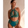 Кружевные трусы бразилиана Bella Misteria EMERALD ABYSS brazilian ZIELONY, Цвет: изумрудный, Размеры: M, изображение 5