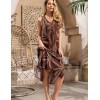 Длинный летний сарафан Mia-Amore KILIMANJARO 5321, Цвет: шоколадный, Размеры: 2XL