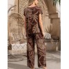 Брючный комплект из вискозы Mia-Amore KILIMANJARO 5326, Цвет: шоколадный, Размеры: 2XL, изображение 2