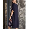 Туника домашняя Mia-Amore NIGHT GARDEN 5147, Цвет: темно-синий, Размеры: 4XL/5XL, изображение 2