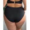 Высокие плавки Kris Line TROPEA briefs high waist, Цвет: черный+белый, Размеры: 2XL, изображение 2