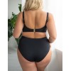 Высокие плавки Kris Line TROPEA briefs high waist, Цвет: черный+белый, Размеры: 2XL, изображение 5