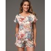 Шёлковая пижама с шортами Mia-Amore FLORIN 4481, Цвет: мультицвет, Размеры: 5XL