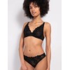 Комплект Sielei LACE PLUMETIS 77405 мягкая чашка + слипы nero, Цвет: nero (черный), Размеры: 80C