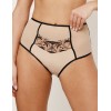 Трусы высокие Subtille REBECCA BEIGE/BLACK hight-waist, Цвет: бежевый+черный, Размеры: M