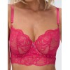 Кружевной бюстгальтер бюстье Alles EUPHORIC ROUGE M longline, Цвет: фуксия, Размеры: 65D