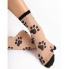 Носки с узором Fiore 1192/G PAWPAW 20 den телесный/чёрный, Цвет: телесный/чёрный, Размеры: UN