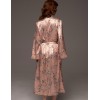 Длинный запашной халат Mia-Amore FIORA 4649, Цвет: персиковый, Размеры: 2XL/3XL, изображение 2