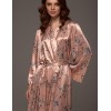 Длинный запашной халат Mia-Amore FIORA 4649, Цвет: персиковый, Размеры: 2XL/3XL