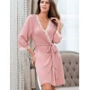 Домашний трикотажный халат Mia-Amore MARIA 1723 пудра, Цвет: пудра, Размеры: 2XL/3XL