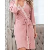 Домашний трикотажный халат Mia-Amore MARIA 1723 пудра, Цвет: пудра, Размеры: 2XL/3XL, изображение 3