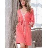 Домашний трикотажный халат Mia-Amore MARIA 1723 коралл, Цвет: коралл, Размеры: L/XL, изображение 4