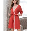 Домашний трикотажный халат Mia-Amore MARIA 1723 терракот, Цвет: терракот, Размеры: XS