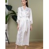Длинный шелковый халат Mia-Amore WHITE SWAN 3559 молочный, Цвет: молочный, Размеры: 2XL/3XL