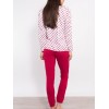 Хлопковая пижама с брюками Sielei LOVE LO15 rosso, Цвет: rosso (красный), Размеры: S, изображение 2