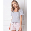 Пижама с шортами Aruelle Q GREY, Цвет: серый/розовый, Размеры: XL