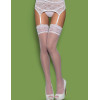 Чулки Obsessive SWANITA STOCKINGS белый, Цвет: белый, Размеры: S/M