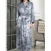 Халат шёлковый длинный Mia-Amore ARGENTA 4239, Цвет: стальной, Размеры: 4XL/5XL, изображение 4