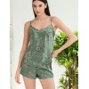 Атласная пижама с шортами Mia-Amore ELOISA 7482, Цвет: мятный, Размеры: 2XL