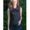 Топ атласный без рукавов Mia-Amore MILAN 8321 черный, Цвет: черный, Размеры: S