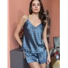 Атласная пижама с шортами Mia-Mella CLEVER 8942 дельфин, Цвет: дельфин, Размеры: XL