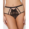 Трусы высокие Subtille BELINDA BLACK high-waist, Цвет: черный+бежевый, Размеры: L
