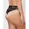Трусы высокие Subtille BELINDA BLACK high-waist, Цвет: черный+бежевый, Размеры: L, изображение 2