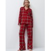 Женская пижама из фланели Aruelle BELL, Цвет: красный, Размеры: XS, изображение 4