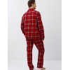 Пижама мужская из фланели Aruelle BENNY, Цвет: красный, Размеры: M, изображение 3