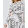Полосатый пижамный комплект Aruelle JUSTINE SET, Цвет: кремовый/чёрный, Размеры: XS, изображение 4