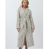 Полосатый женский халат Aruelle LANA, Цвет: кремовый/чёрный, Размеры: S, изображение 2
