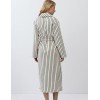 Полосатый женский халат Aruelle LANA, Цвет: кремовый/чёрный, Размеры: S, изображение 3