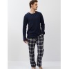 Пижама мужская Aruelle LUC, Цвет: тёмно-синий/бежевый, Размеры: M, изображение 2
