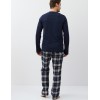 Пижама мужская Aruelle LUC, Цвет: тёмно-синий/бежевый, Размеры: M, изображение 3