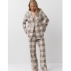 Фланелевая пижама с брюками Aruelle MAELLE, Цвет: бежевый, Размеры: XS, изображение 2