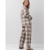 Фланелевая пижама с брюками Aruelle MAELLE, Цвет: бежевый, Размеры: XS, изображение 3