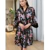 Короткий запашной халат Mia-Amore ALICIA 4073, Цвет: черный, Размеры: L/XL