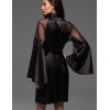 Шёлковый натуральный халат Mia-Amore MERLOT 4743 черный, Цвет: черный, Размеры: 2XL/3XL, изображение 2